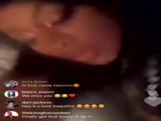 K Michell Nipple out on Instagram Live