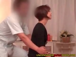 Uncensored Japanese dirty clip Massage Room dirty movie with incredible MILF