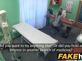 Fake Hospital enchanting reporter gets to the point with blowjob and hard sex clip