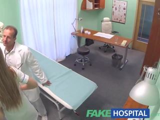 FakeHospital Nurse with a magnificent arse sucks and fucks medical man for pay rise