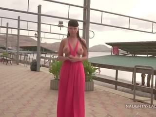 My x rated video Red Dress is Perfect to Flashing in Public