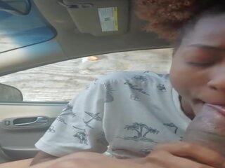 Public Blowjob in Car from Black Amateur Step Mom: adult clip 4e