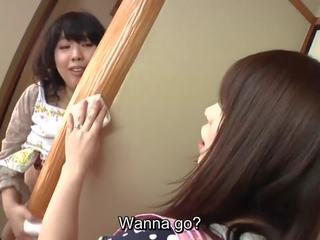 Subtitled Japanese risky xxx clip with provocative mother in law