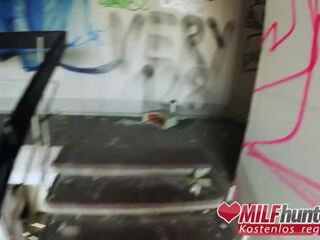 MILF Hunter nails skinny MILF Vicky Hundt in an abandoned place! milfhunter24 dirty film movies