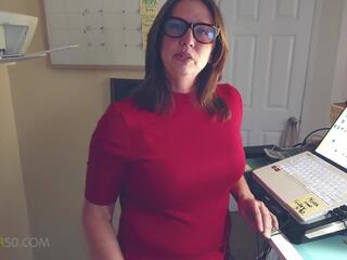 A alluring marriageable MILF gets a Visit to Her Office from a sweetheart in it but He Finds that His Coworker is a Nymphomanic Nora 2