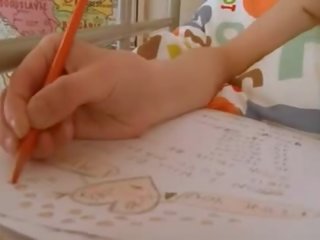Feature princess doing pussy homework