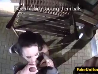 British Cop POV Fucks Street prostitute Outdoors: Free dirty clip 19