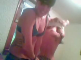 Two groovy drunk teens strip, fondles and kiss on webcam video